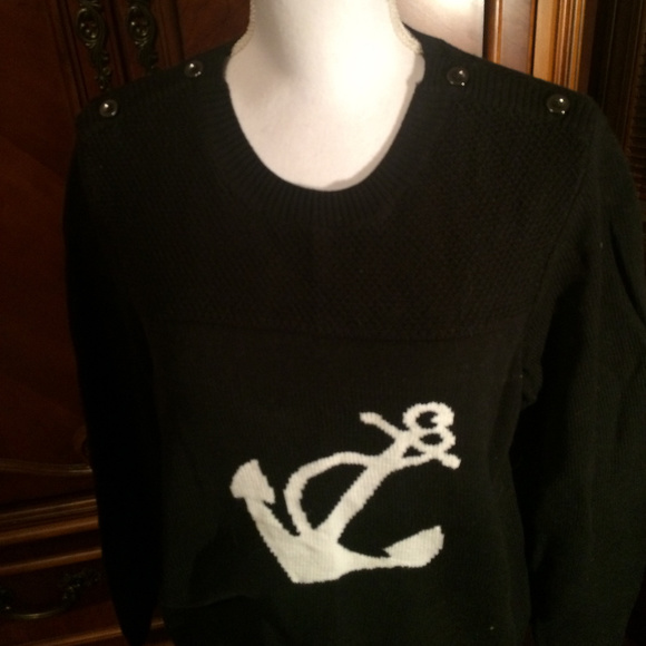 "BFA Classics" Black Anchor Sweater - Picture 2 of 3
